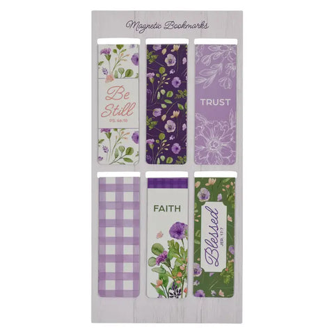New Mercies Purple Meadow Magnetic Bookmark Set