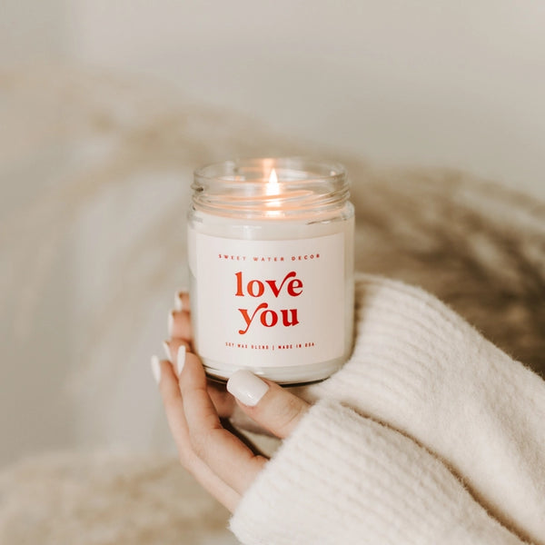 LOVE YOU - 9 OZ - SOY CANDLE - WHITE LABEL
