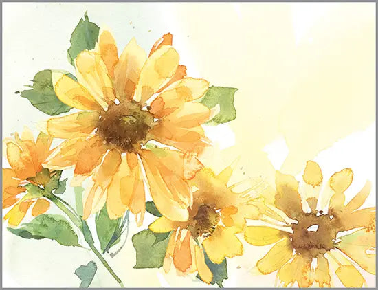 Blank Note Card + Envelope | Sunflowers