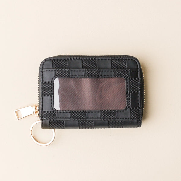 Zip Around Wallet - Black Check