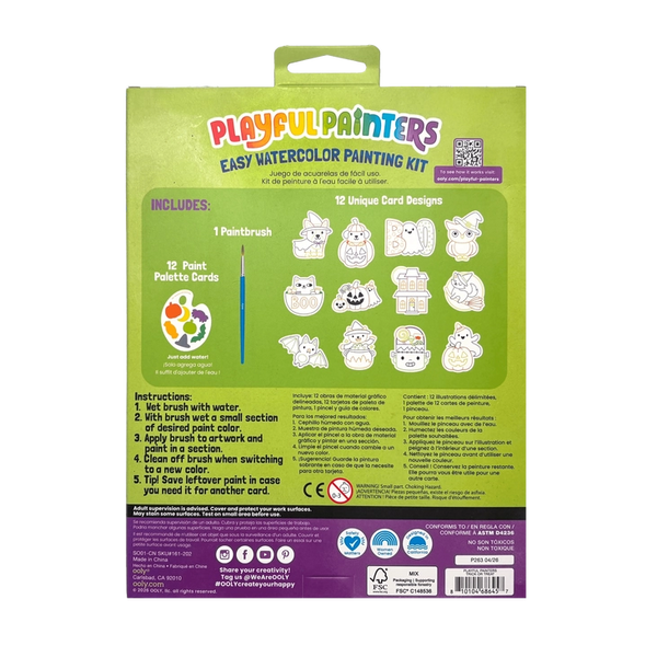 Playful Painters Easy Watercolor Painting Kit - Trick or Treat