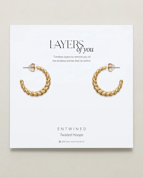 Bryan Anthonys Entwined Twisted Hoop Earrings - Gold