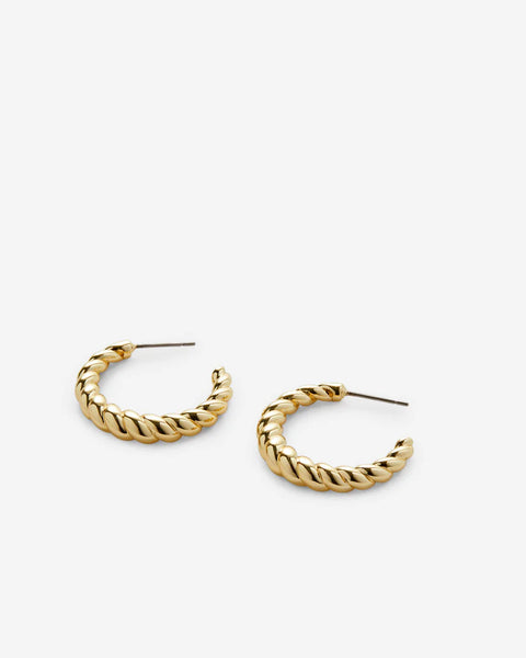 Bryan Anthonys Entwined Twisted Hoop Earrings - Gold