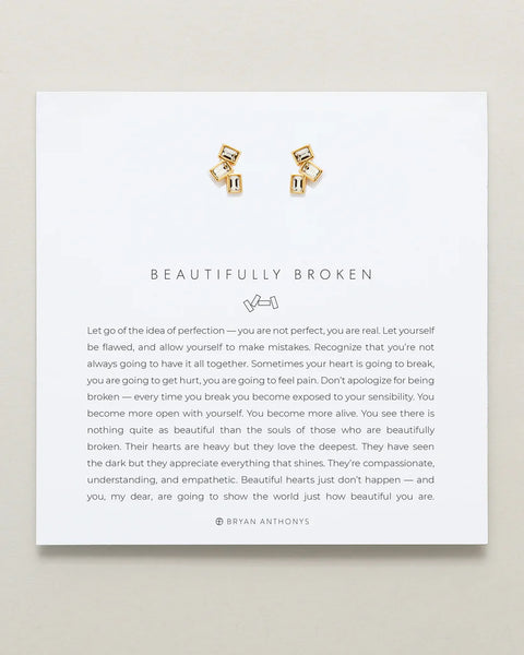 Bryan Anthonys Beautifully Broken Stud Earrings - Gold