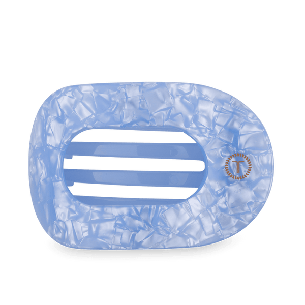 Teleties Flat Round Clip - Blue Lagoon