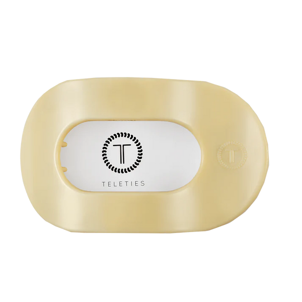 Teleties Flat Round Clip - Butter Yellow