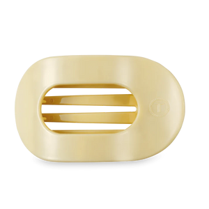 Teleties Flat Round Clip - Butter Yellow