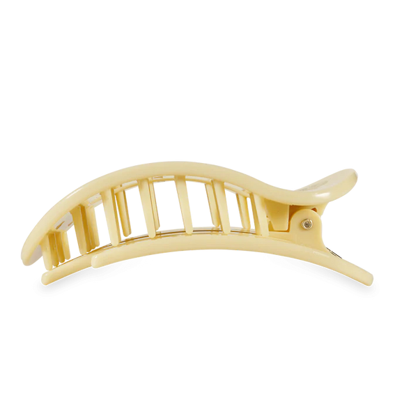 Teleties Flat Round Clip - Butter Yellow