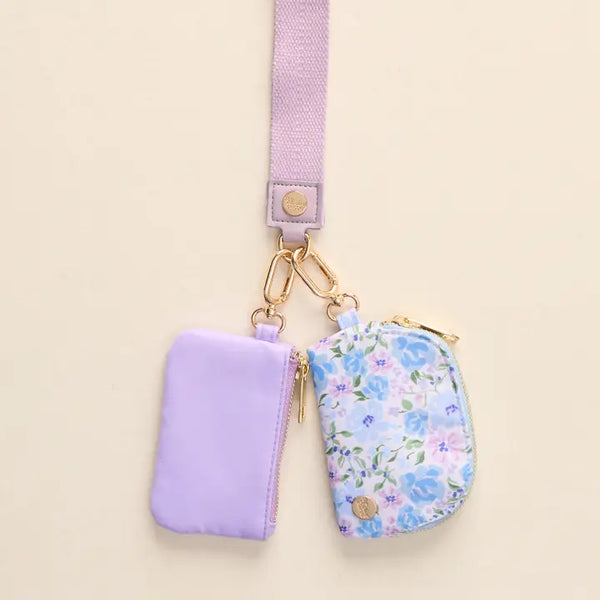 Dynamic Duo Pouch Wristlet - Secret Garden Blue