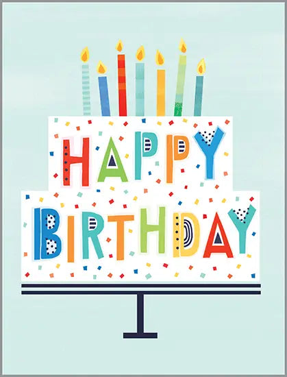 Birthday Greeting Card + Envelope | Dot Cake