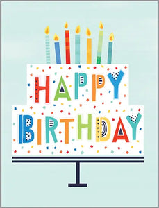 Birthday Greeting Card + Envelope | Dot Cake