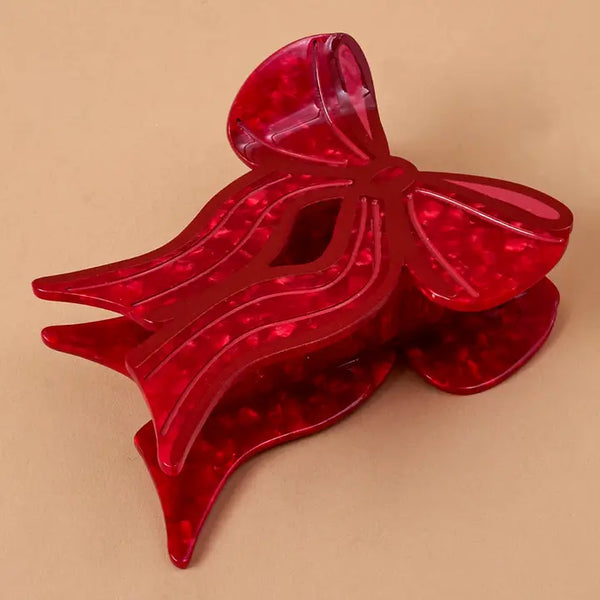 Shape Up Claw Clip - Red Bow