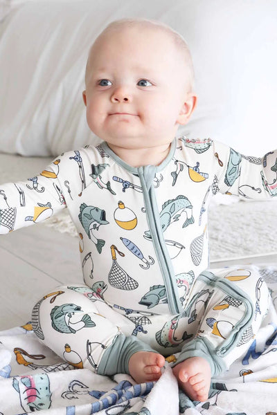Caden Lane | Catch of the Day Convertible Zip Romper
