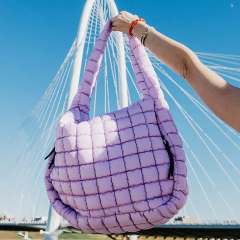 Light Purple Oversized Puffer Tote Bag