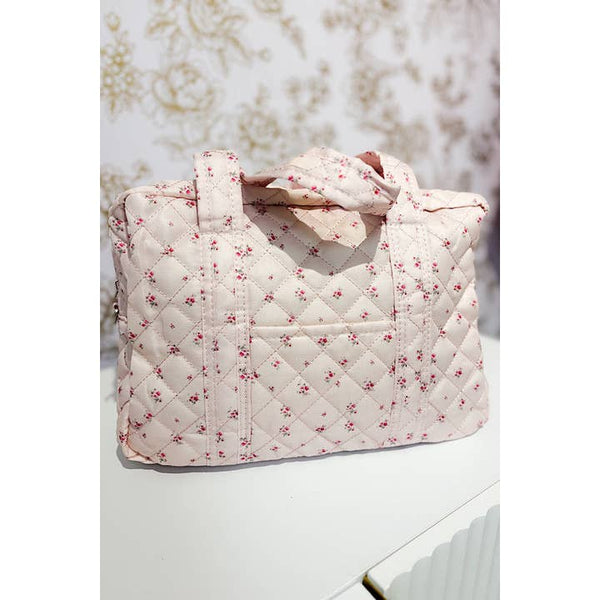 Dakota Baby Pink Floral Weekender Bag