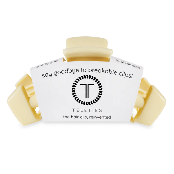 Teleties Classic Hair Clip - Butter Yellow