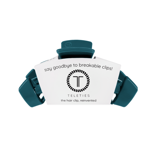 Teleties Classic Hair Clip - Teal with It