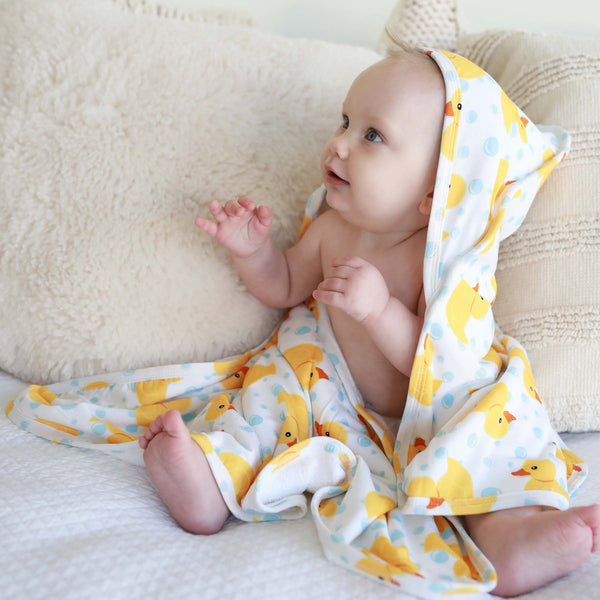 Caden Lane | Bamboo Hooded Towel - Rubber Ducks