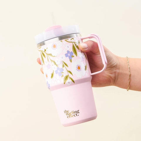 20 oz Mini On-The-Go Tumbler - Floral Haven Lilac