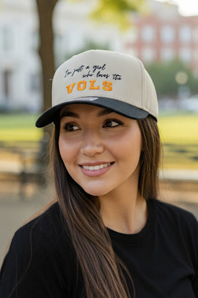 Vols I’m Just a Girl Khaki/Black Embroidered Hat