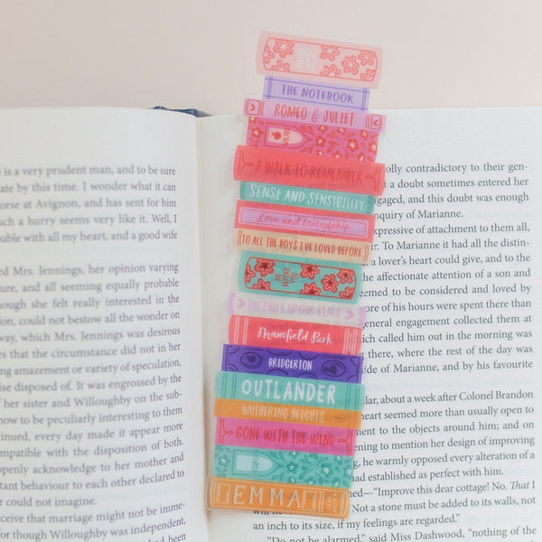 Romance Novels Book Stack Transparent Bookmark