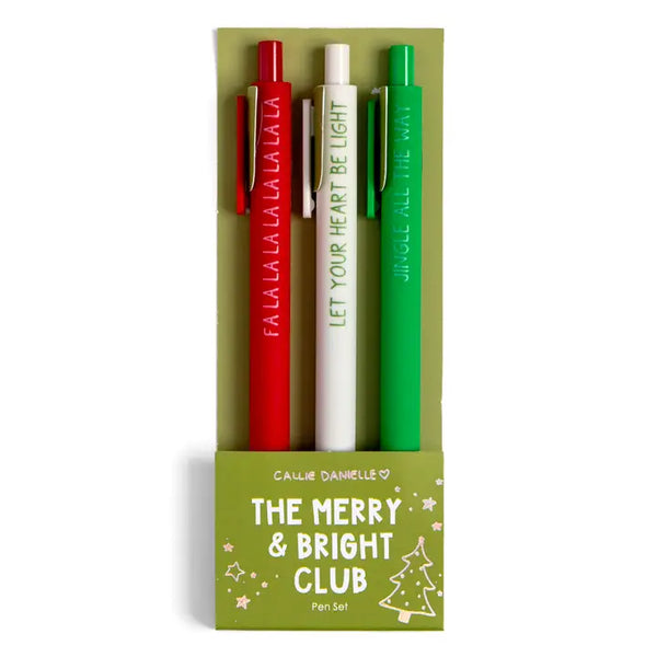 The Merry & Bright Club Christmas Pen Set