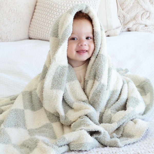 Caden Lane | CuddleLane™ Luxe Blankets - Sage Check