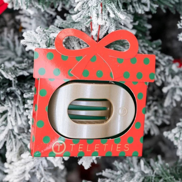 Teleties Holiday Flat Round Clip Ornament