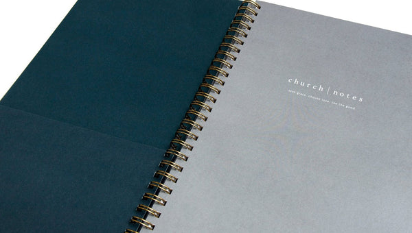 Church Notes Notebook - Navy Blue