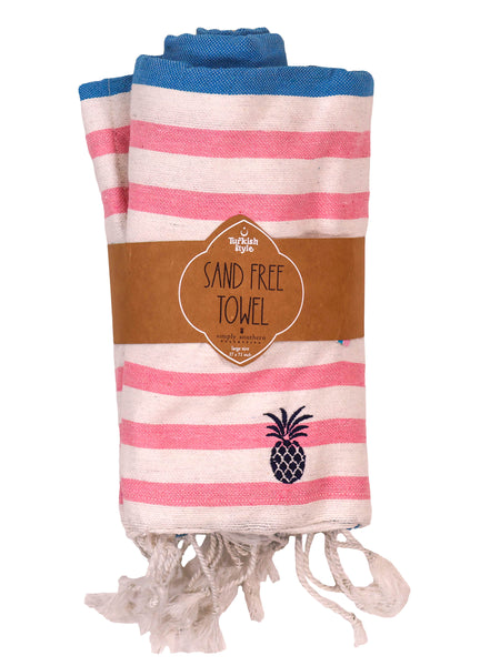Simply Southern Sand Free Towel - Pink + Blue