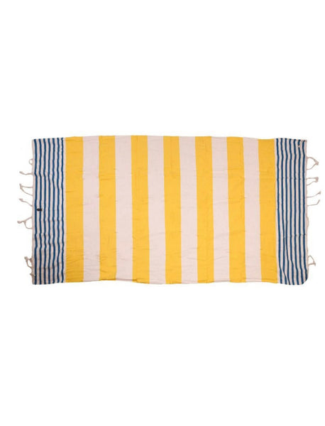 Simply Southern Sand Free Towel - Navy + Yellow