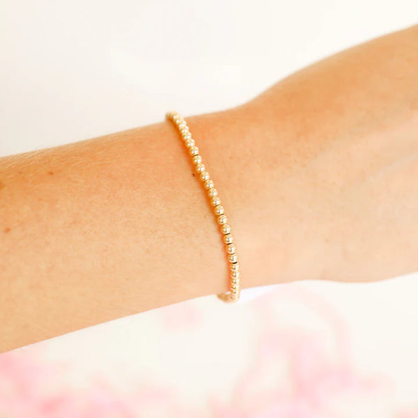 Beaded Blondes | 3mm Gold Beaded Bracelet