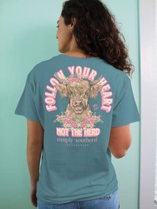 Simply Southern Short Sleeve Tee - Follow Your Heart, Not the Herd