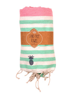 Simply Southern Sand Free Towel - Green + Pink