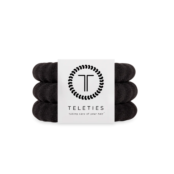 Teleties Nylon Hair Ties - Jet Black