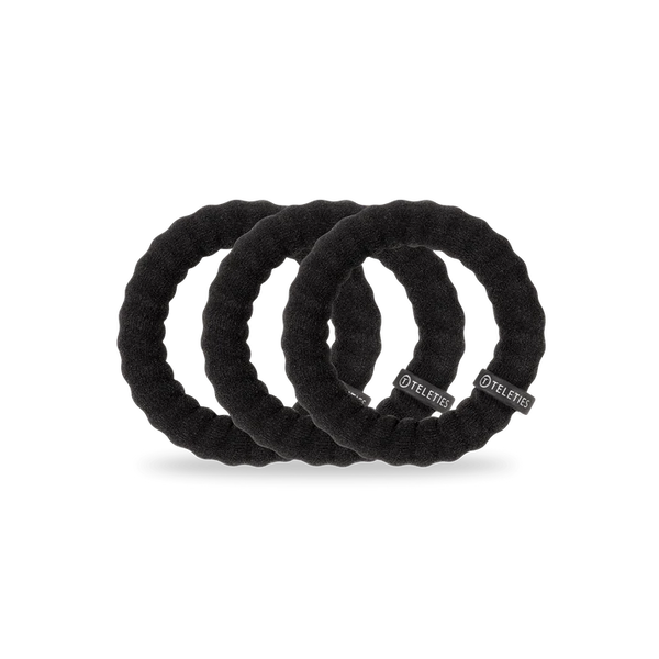 Teleties Nylon Hair Ties - Jet Black