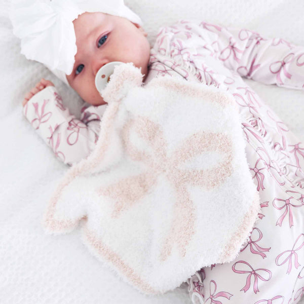 Caden Lane | CuddleLane™ Luxe Lovey - Light Pink Bows