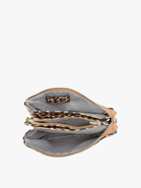 Riley Vegan Leopard Crossbody/Wristlet