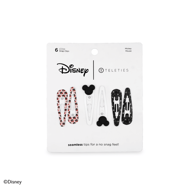 Teleties x Disney: Mickey Mouse Snap Clip (6ct)