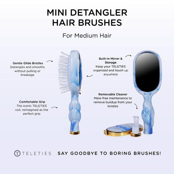 Teleties Mini Detangler Hair Brush for Medium Hair - Tide & True