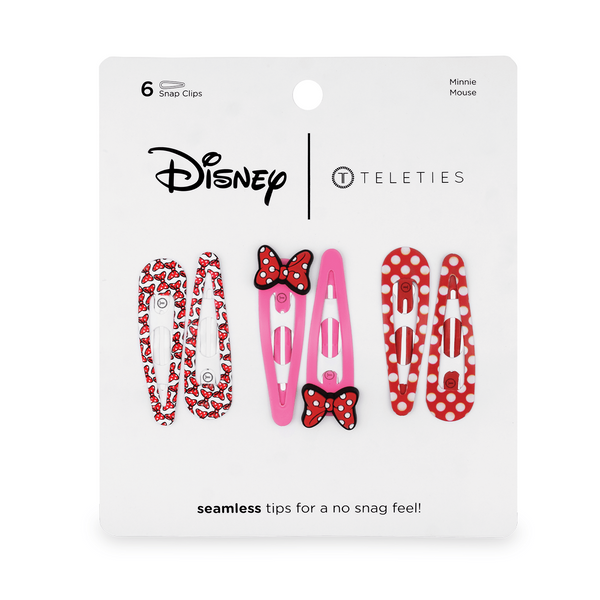 Teleties x Disney: Minnie Mouse Snap Clip (6ct)