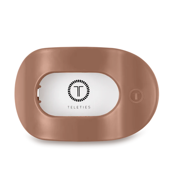 Teleties Flat Round Clip | Mocha Mousse - *CHOOSE YOUR SIZE*