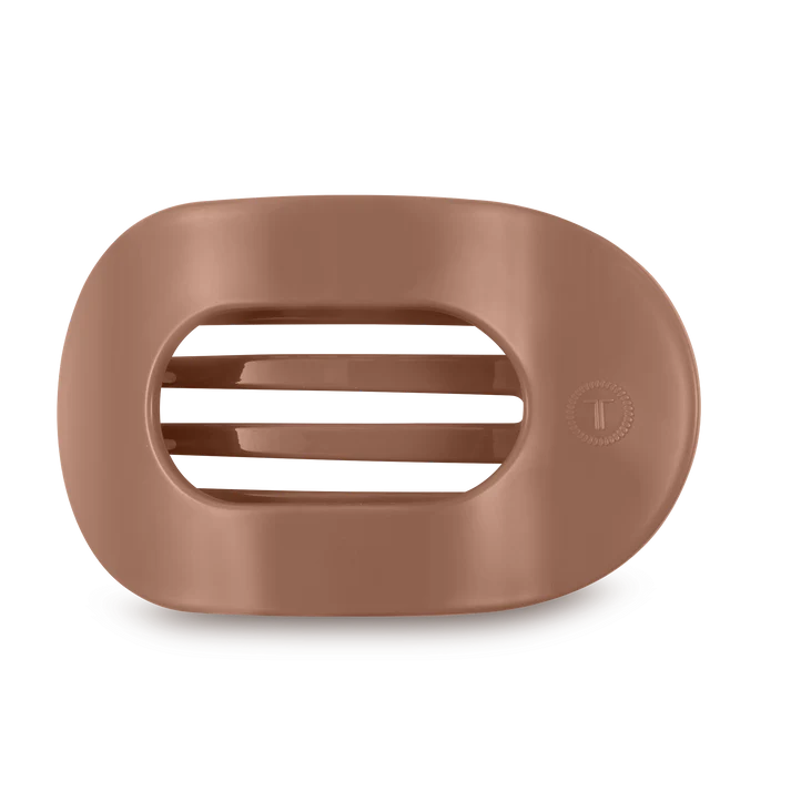 Teleties Flat Round Clip | Mocha Mousse - *CHOOSE YOUR SIZE*