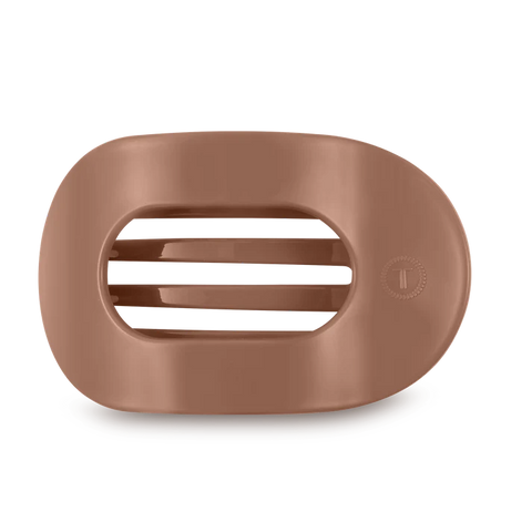 Teleties Flat Round Clip | Mocha Mousse - *CHOOSE YOUR SIZE*