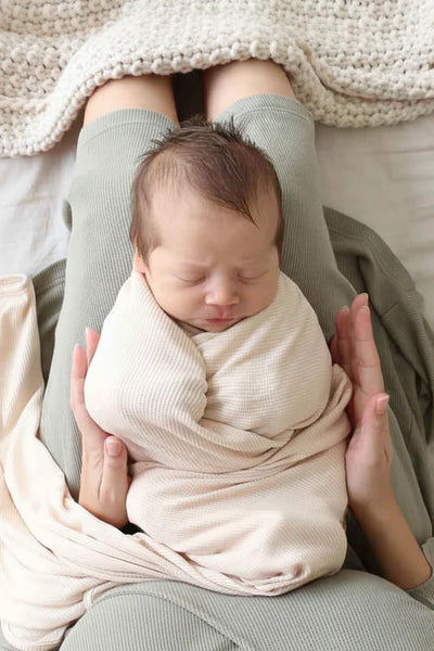 Caden Lane | Oatmeal Bamboo Waffle Oversized Swaddle Blanket