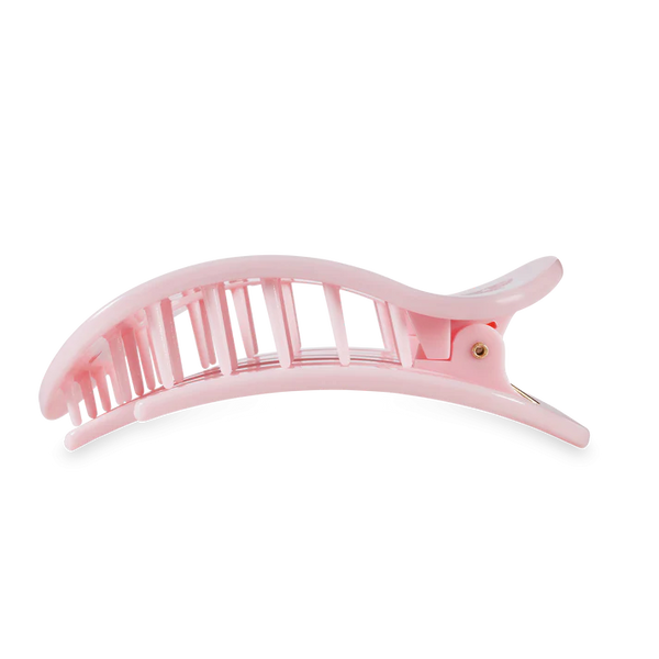 Teleties Flat Round Clip - Pink Ribbon Power