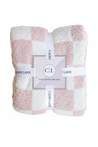 Caden Lane | CuddleLane™ Luxe Blankets - Rose Check