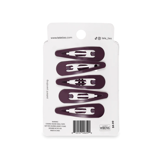 Teleties 6ct Snap Clip - Purple Haze