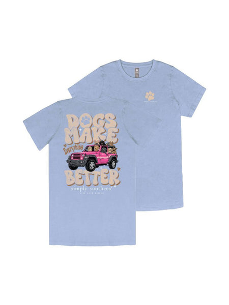 Simply Southern Short Sleeve Tee - Dogs Make Everything Better