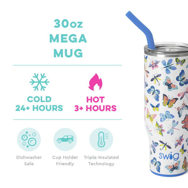 Swig 30 oz Mega Mug - Butterfly Bliss